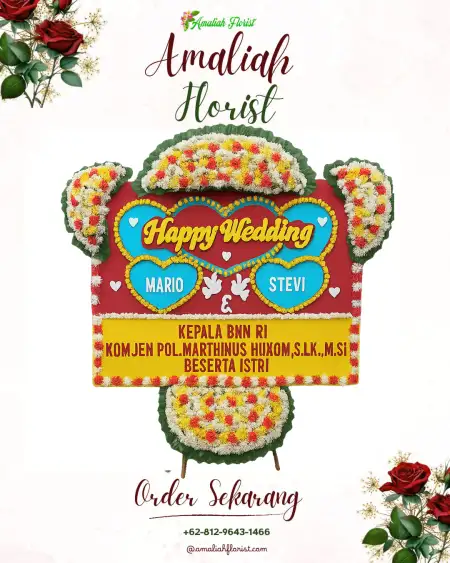 Papan Bunga Pernikahan Bojongkamal